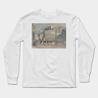 A Religious Procession by David Cox Long Sleeve T-Shirt